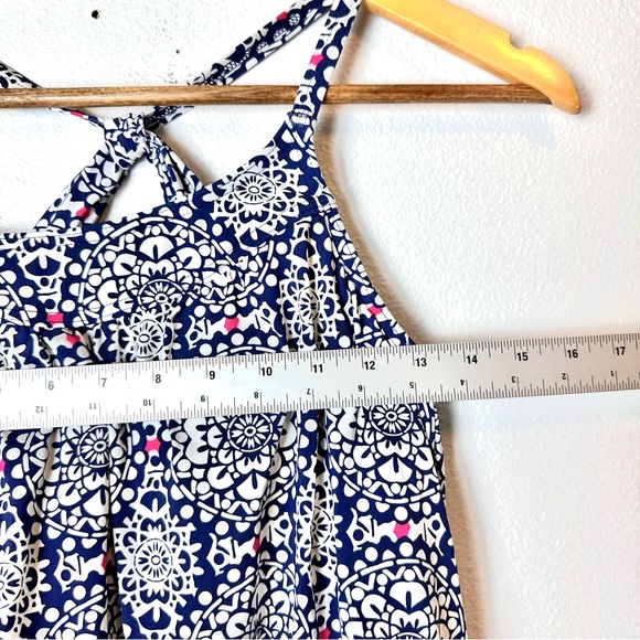 Lands’ End Patterned Blue White Tankini Swim sz 4 - Picture 9 of 10
